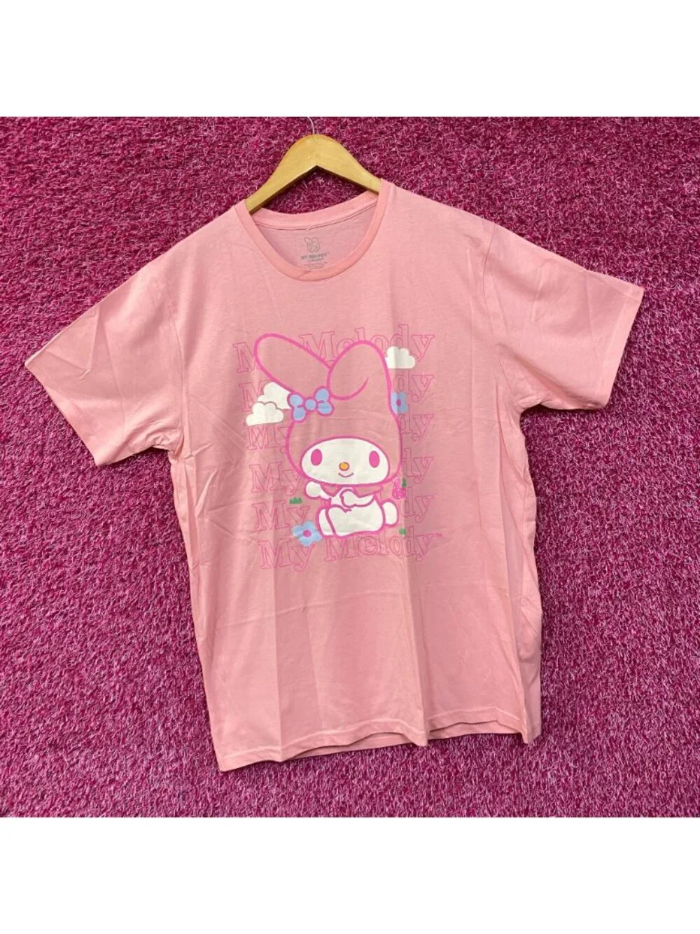 Sanrio My Melody Cute Graphic Design Pink T-Shirt Large